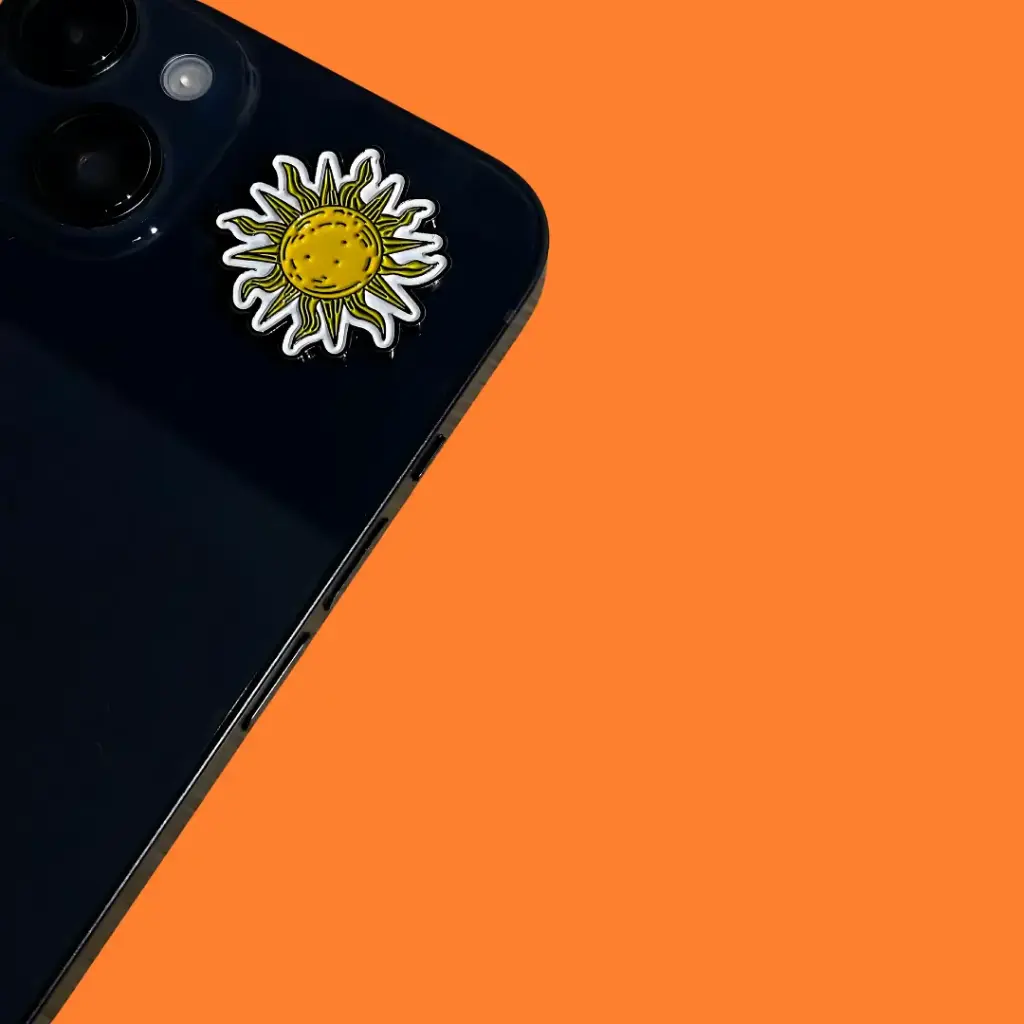 Metal sticker sun
